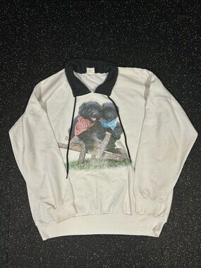Vintage 80s doggy grandma pullover